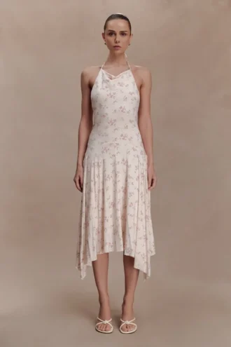 Sylvie Modal Hankie Midi Dress – Floral Ditsy Print