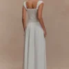 Tahlia Pointelle Knit Midi Dress – White Tahlia Pointelle Knit Midi Dress – White