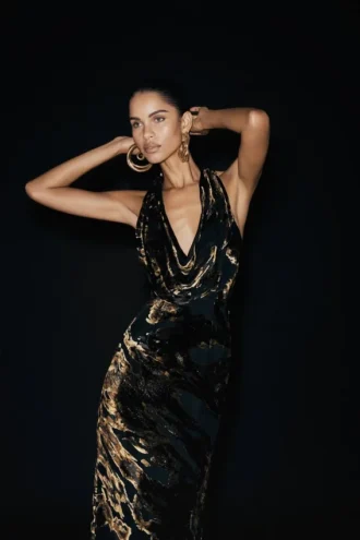 Talila Cowl Front Maxi Dress – Velvet Burnout