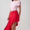 Talise Modal Hankie Midi Skirt – Red