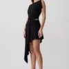 Talise Modal Flounce Short Sleeve Top – Black