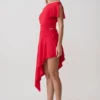Talise Modal Flounce Short Sleeve Top – Red