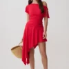 Talise Modal Hankie Midi Skirt – Red