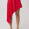 Talise Modal Hankie Midi Skirt – Red