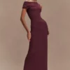 Tamsin Short Sleeve Modal Maxi Dress – Mahogany Tamsin Short Sleeve Modal Maxi Dress – Mahogany