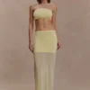 Tanyel Knit Bandeau Top – Lemon