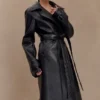 Tarah Faux Leather Trench Coat – Black Tarah Faux Leather Trench Coat – Black