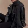 Tarah Faux Leather Trench Coat – Black Tarah Faux Leather Trench Coat – Black
