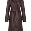 Tarah Faux Leather Trench Coat – Cacao Brown Tarah Faux Leather Trench Coat – Cacao Brown