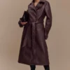 Tarah Faux Leather Trench Coat – Cacao Brown Tarah Faux Leather Trench Coat – Cacao Brown