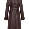 Tarah Faux Leather Trench Coat – Cacao Brown Tarah Faux Leather Trench Coat – Cacao Brown