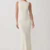 Tarna Sleeveless Slinky Maxi Dress – Bone Tarna Sleeveless Slinky Maxi Dress – Bone