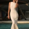 Tarna Sleeveless Slinky Maxi Dress – Bone Tarna Sleeveless Slinky Maxi Dress – Bone
