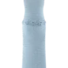 Teagan Floral Hand Crochet Midi Dress – Blue