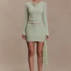 Terrymae Crochet Mini Skirt – Pastel Green