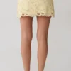 Tessa Broderie Mini Skirt – Lemon
