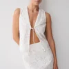 Tessa Broderie Mini Skirt – White