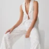 Tessa Broderie Straight Leg Pants – White Tessa Broderie Straight Leg Pants – White