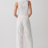 Tessa Broderie Straight Leg Pants – White Tessa Broderie Straight Leg Pants – White