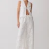 Tessa Broderie Straight Leg Pants – White Tessa Broderie Straight Leg Pants – White