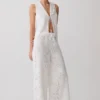 Tessa Broderie Straight Leg Pants – White Tessa Broderie Straight Leg Pants – White