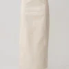 Thalia Croc Faux Leather Midi Skirt – Ivory Thalia Croc Faux Leather Midi Skirt – Ivory