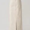 Thalia Croc Faux Leather Midi Skirt – Ivory Thalia Croc Faux Leather Midi Skirt – Ivory