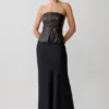 Sabrina Silk Blend Maxi Skirt – Black