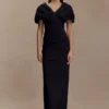 Thelma Bardot Maxi Dress – Black