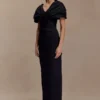 Thelma Bardot Maxi Dress – Black