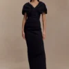 Thelma Bardot Maxi Dress – Black