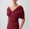 Thelma Bardot Maxi Dress – Wine Thelma Bardot Maxi Dress – Wine