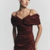 Thelma Bardot Maxi Dress – Wine Thelma Bardot Maxi Dress – Wine
