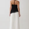 Theodosia Asymmetric Lace Halter Top – Black Theodosia Asymmetric Lace Halter Top – Black