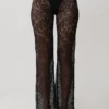 Theodosia Wide Leg Lace Pants – Black Theodosia Wide Leg Lace Pants – Black
