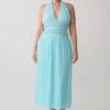 Thien Cowl Halter Midi Dress – Blue Thien Cowl Halter Midi Dress – Blue