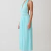 Thien Cowl Halter Midi Dress – Blue Thien Cowl Halter Midi Dress – Blue