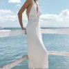 Thien Cowl Halter Midi Dress – Ivory Thien Cowl Halter Midi Dress – Ivory