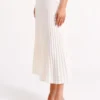 Twyla Pleated Suiting Maxi Skirt – Ivory
