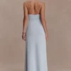 Veda Slinky Halter Maxi Dress – Pale Blue Veda Slinky Halter Maxi Dress – Pale Blue