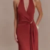 Veda Slinky Halter Maxi Dress – Russet Veda Slinky Halter Maxi Dress – Russet