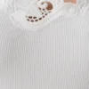 Vianna Broderie Ribbed Tank Top – Ivory Vianna Broderie Ribbed Tank Top – Ivory