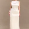 Violet Sleeveless Satin Maxi Dress – Blush Gold