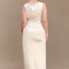 Violet Sleeveless Satin Maxi Dress – Blush Gold