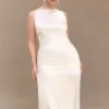 Violet Sleeveless Satin Maxi Dress – Blush Gold