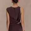 Violeta Asymmetric Top – Dark Chocolate Violeta Asymmetric Top – Dark Chocolate