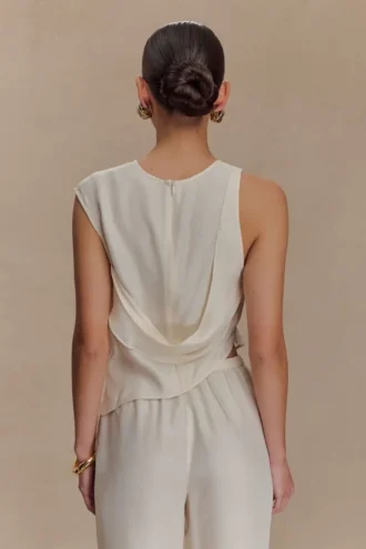 Violeta Asymmetric Top – Ivory