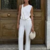 Violeta Straight Leg Pant – Ivory Violeta Straight Leg Pant – Ivory