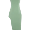 Virginia Suiting Embroidered Midi Dress – Sage