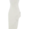 Virginia Suiting Embroidered Midi Dress – White Virginia Suiting Embroidered Midi Dress – White
